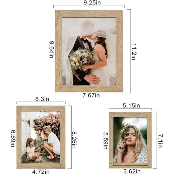 New Picture Frame Set 10-Pack, Gallery Wall Frame Collage with 8x10 5x7 - Picture 7 of 8